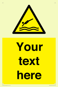 Custom Warning diving area